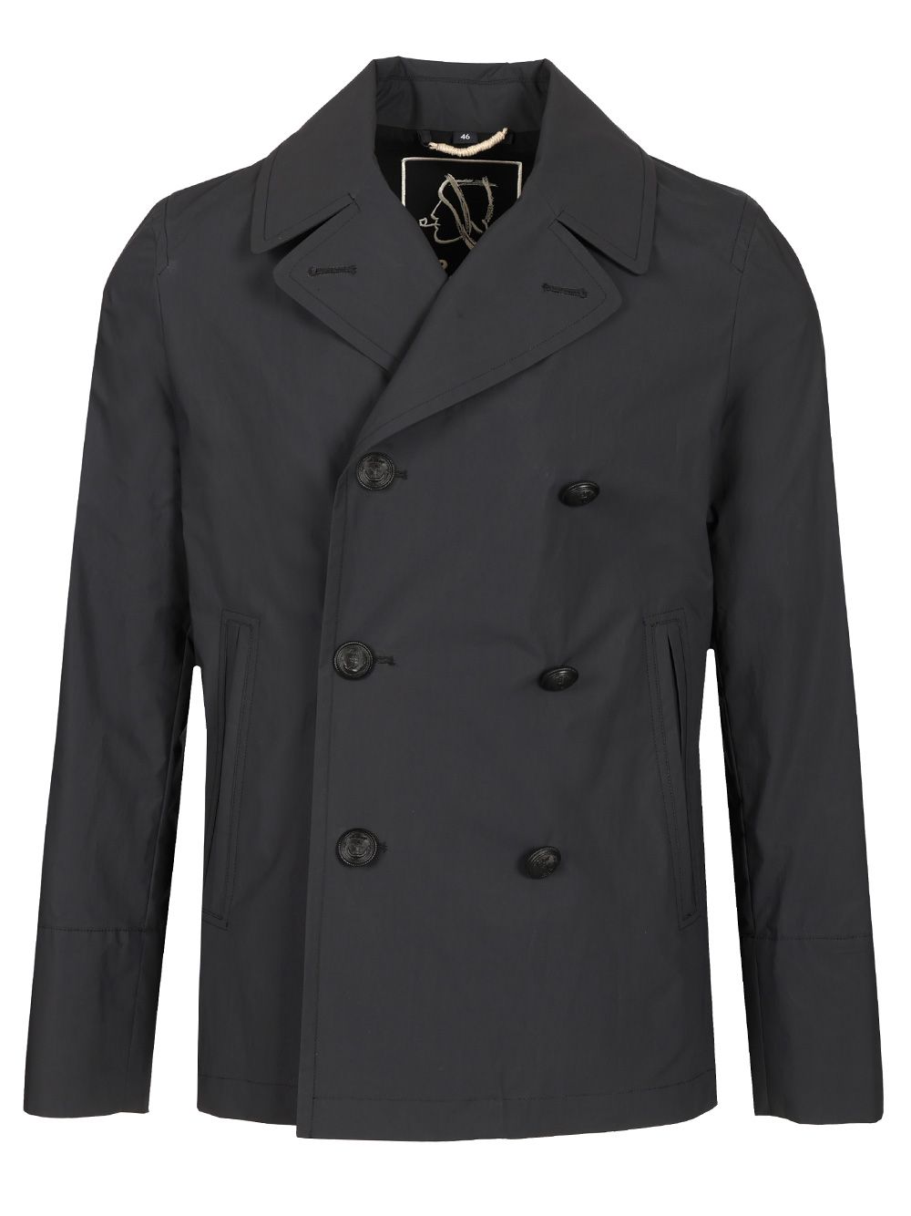Sealup Short Double-Breasted Coat Coats - Blue | 24284fc6049085f3c7576f2a8567691fcbc78eee