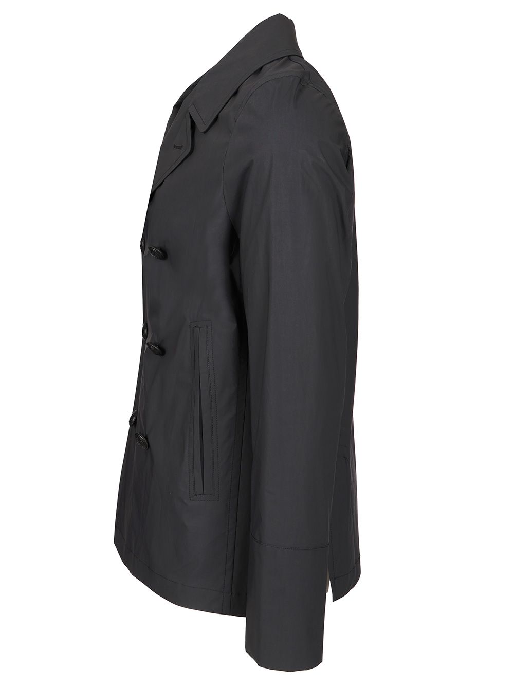 Sealup Short Double-Breasted Coat Coats - Blue | 47b4f88598116b42bba5d10c5d55ac6a6680df18