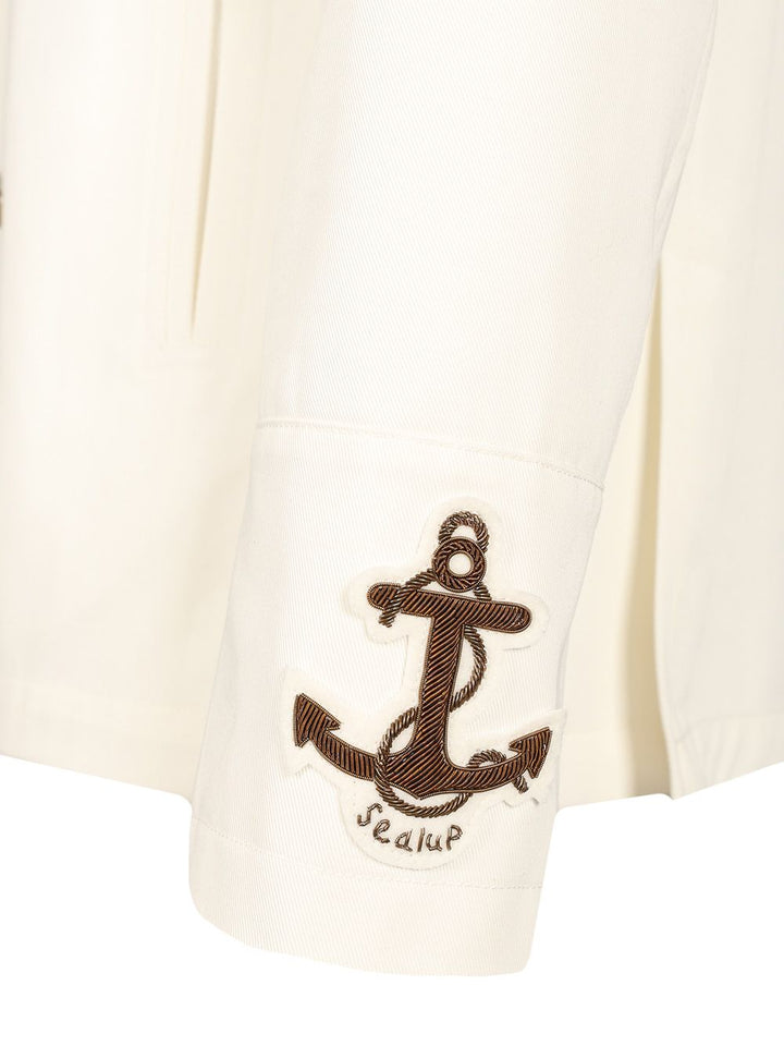 Sealup Peacoat In Cotone Bianco Coats - White | 6518549a21b20b869bf0834c510528350bee8ca0