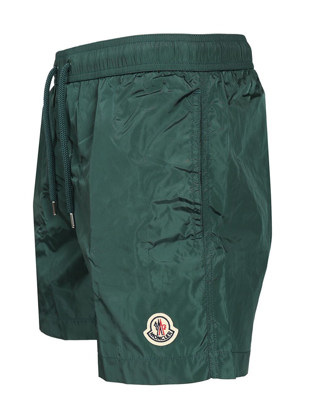 Moncler Swim Shorts With Logo Patch Trousers - Green | 3d1077819a1b6b8f50cc4565fad3b8d67d0bf63b