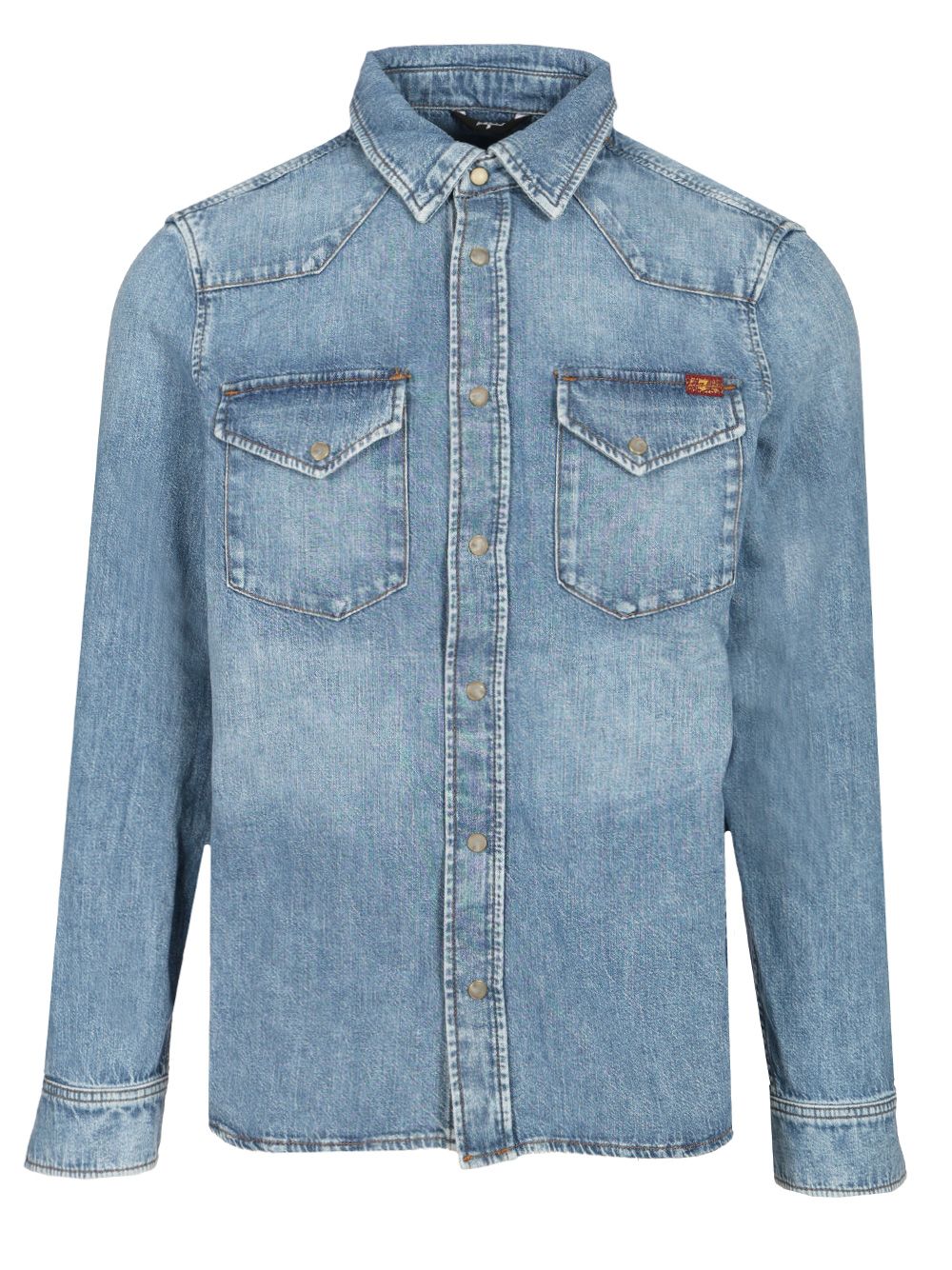 7 For All Mankind Denim Cotton Shirt Shirts - Light blue | ea1dee02bc1cf1737d4997a608ac8aa62f1c5207