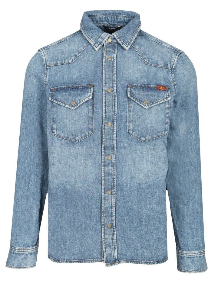 7 For All Mankind Denim Cotton Shirt Shirts - Light blue | ea1dee02bc1cf1737d4997a608ac8aa62f1c5207