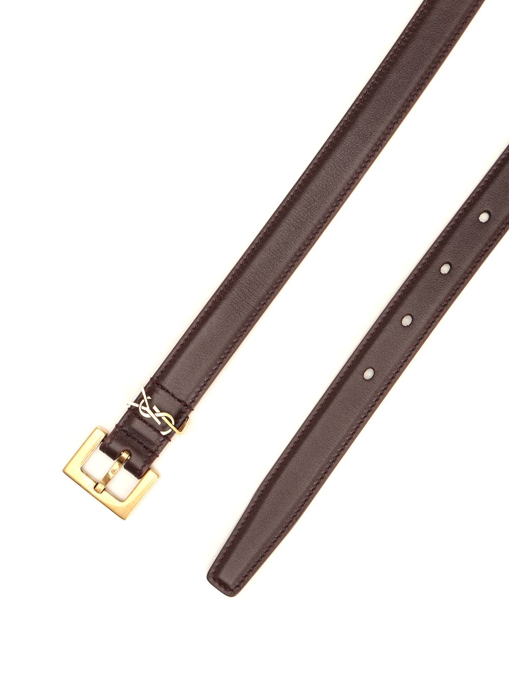 Saint Laurent Ysl Logo Belt Belts - Brown | 98ce75daa817880d2739da852cfa9d5687724e8e