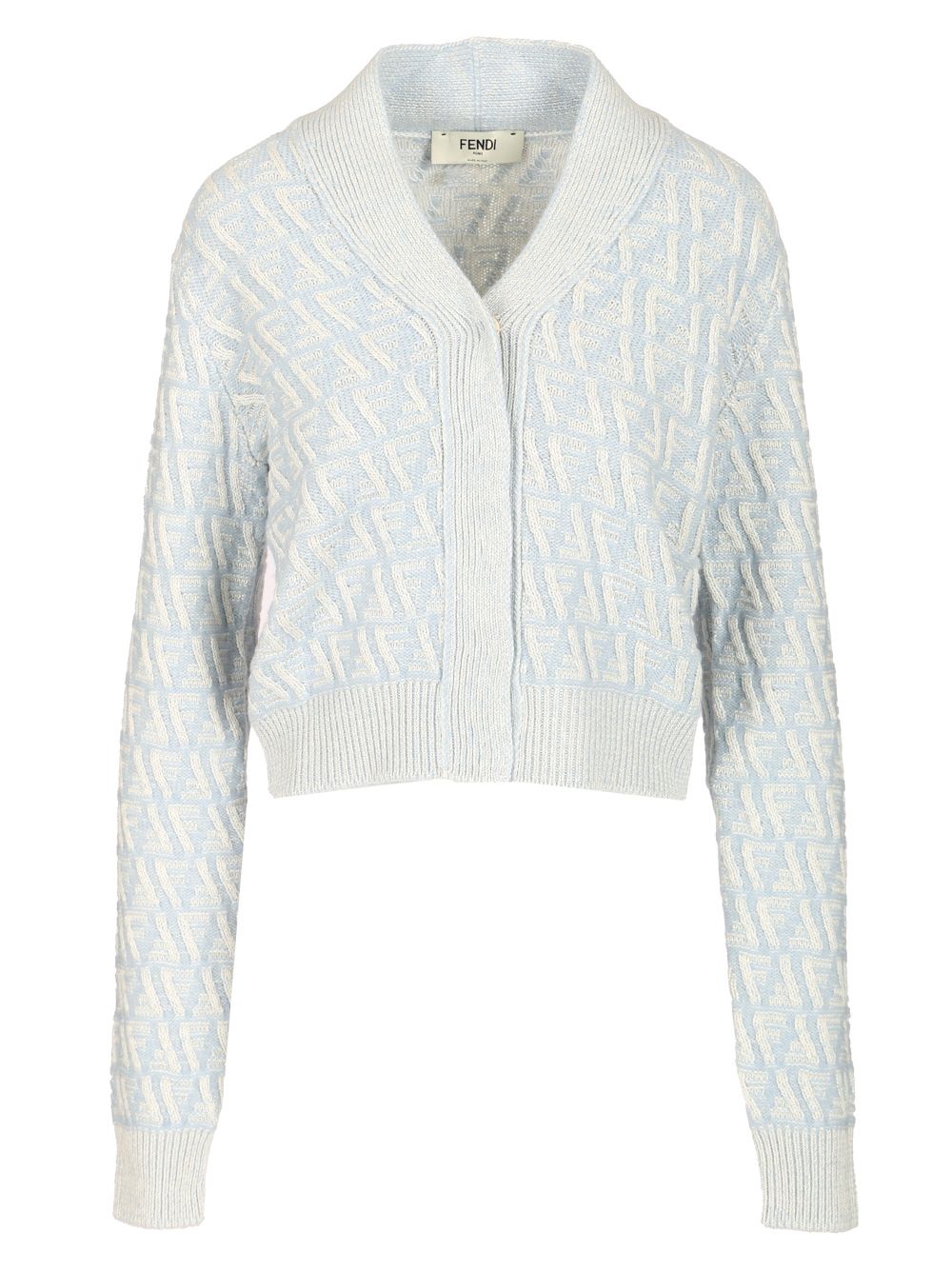 Fendi Wool And Cashmere Cardigan Knitwear - Light blue | ec80c0b288d3712f5c8b2c177bd51ac669022405