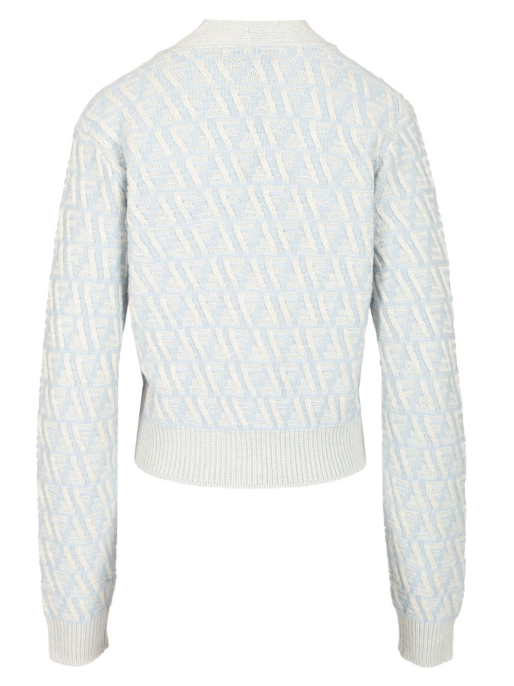 Fendi Wool And Cashmere Cardigan Knitwear - Light blue | 12d513fd84026e8562bccfc1752f73f2dabd77d4