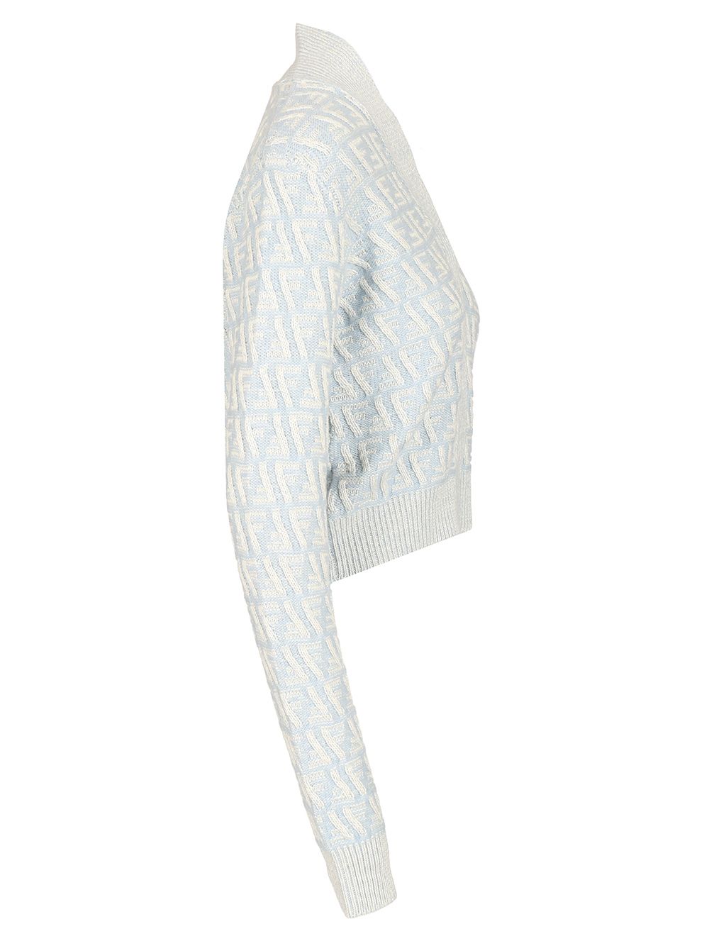 Fendi Wool And Cashmere Cardigan Knitwear - Light blue | b79a0ddd97db4df5509bf8ff075c1d927e592e81