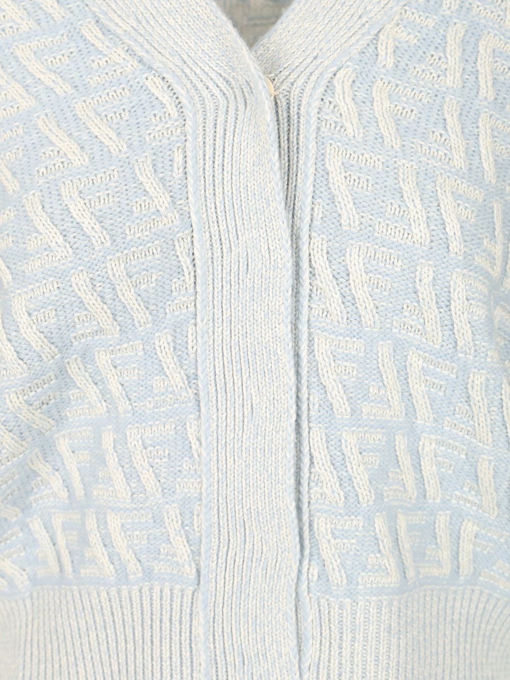 Fendi Wool And Cashmere Cardigan Knitwear - Light blue | 67f9c279eba1c231d6dd3988c10c6b5fb2ae429a