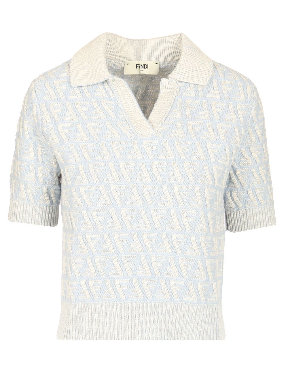 Fendi Short-Sleeved Polo shirt - Light blue | 16c641fca4f61b501a58720b4f09b34d25ed9b47