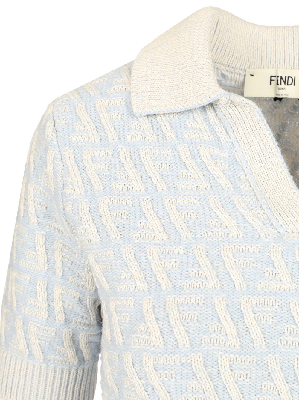 Fendi Short-Sleeved Polo shirt - Light blue | f369d7c79467dbf53f40202c1fd739962c48fe9d