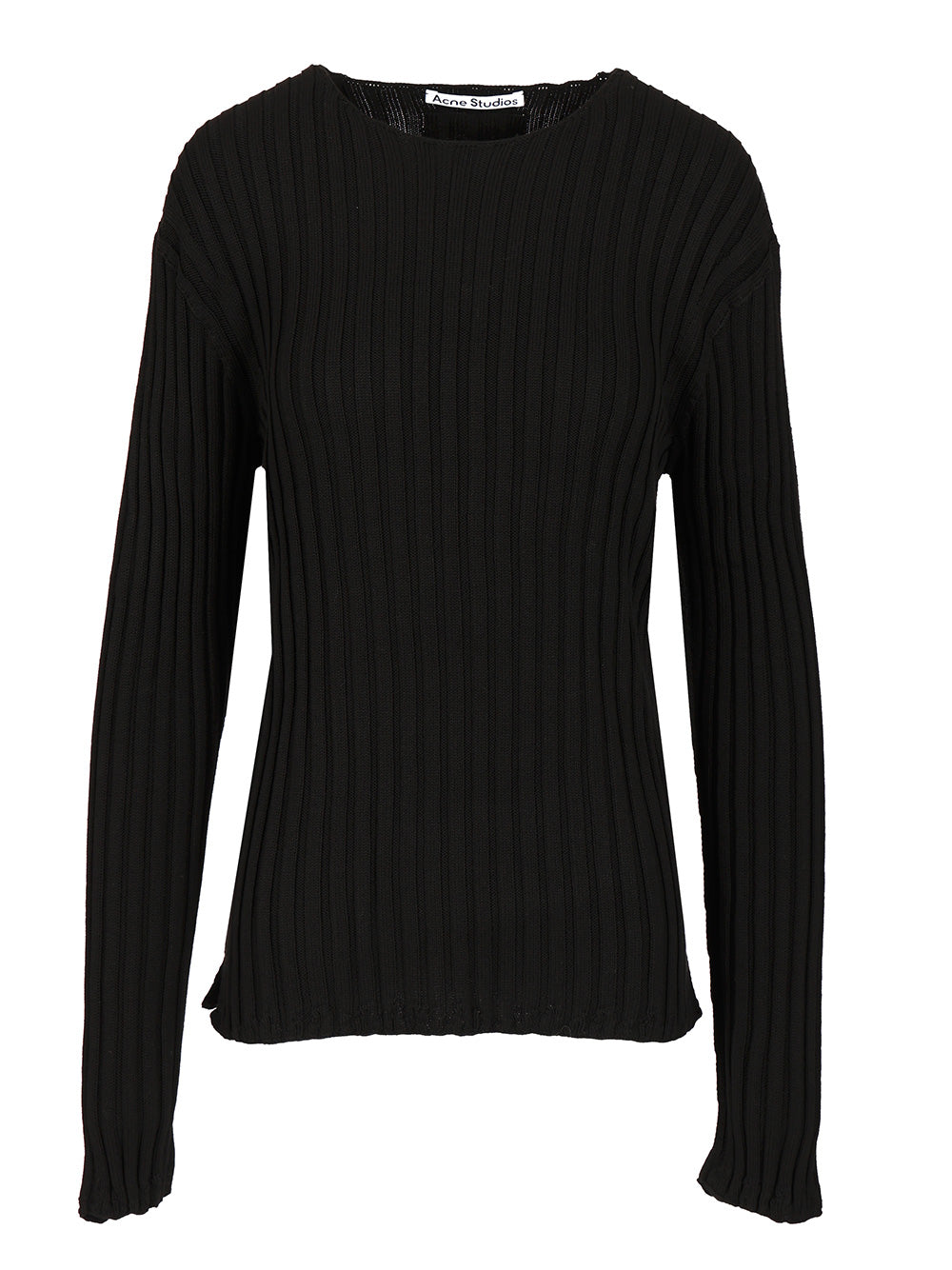 Acne Studios Crew Neck Sweater Knitwear - Black | 0ae5e01ffe0a9e3d6c7e538cf1871c20548e5fb5