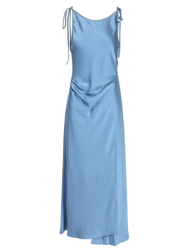 Acne Studios Midi Wrap Dress Dresses - Light blue | 8e6f353463ab463fef297de5a49b277c38ddf09f