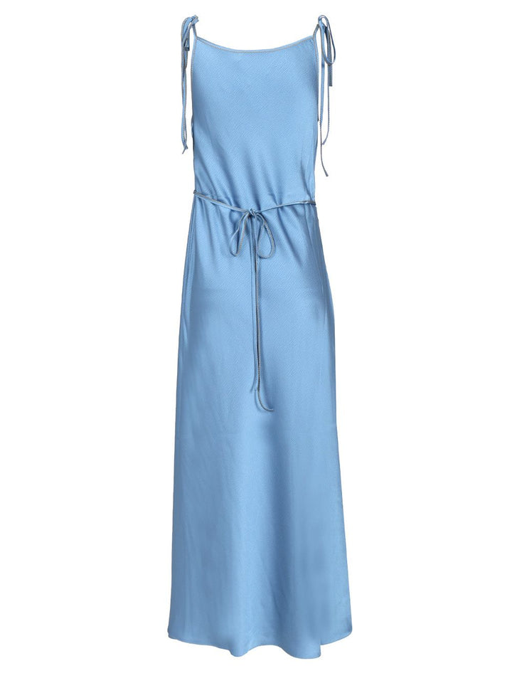 Acne Studios Midi Wrap Dress Dresses - Light blue | ada20b23543c65382d734eb26c7eb99496e4af48