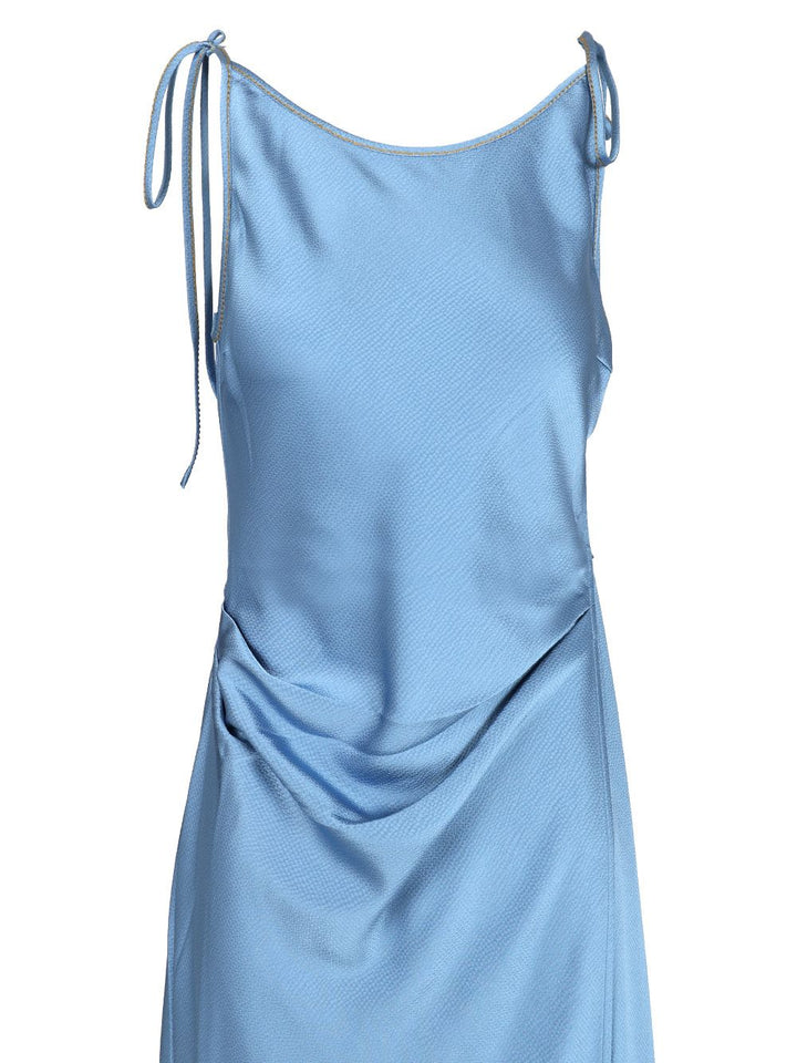 Acne Studios Midi Wrap Dress Dresses - Light blue | 603345867325a9463309a692baa290d0d86138fc