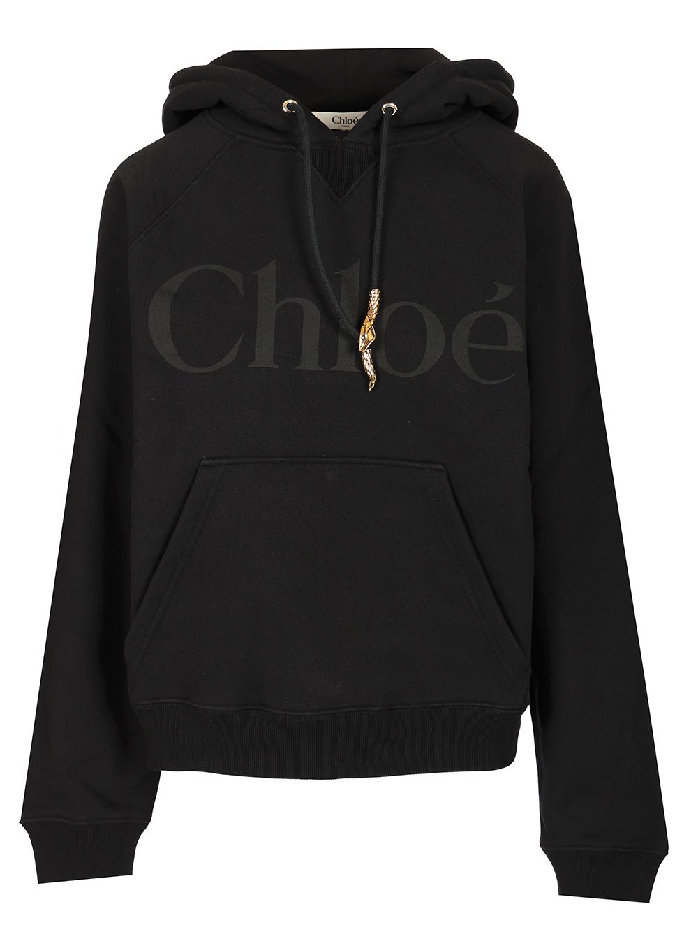 Chloe' Cotton Fleece Hoodie Sweatshirts - Black | a80df3e2be034ee9d53b6075820ee50ebb84fb1f