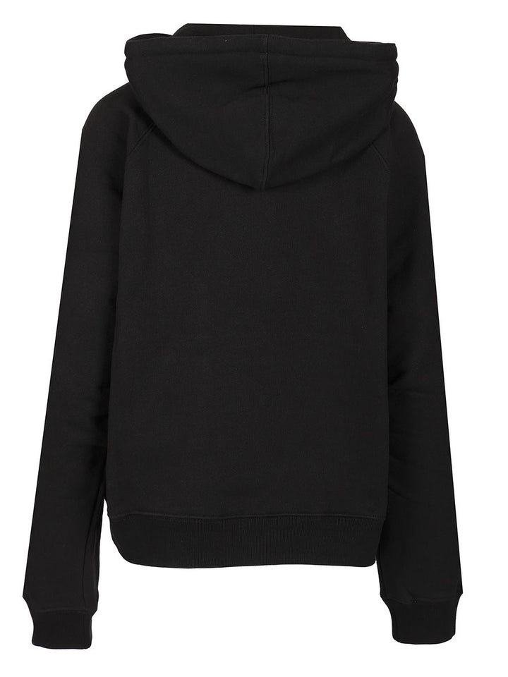 Chloe' Cotton Fleece Hoodie Sweatshirts - Black | 53bc88ebf1d93c0b9b0b396f456b48787f2959e2