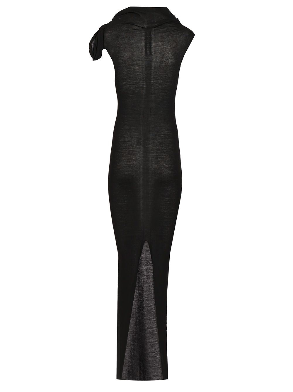 Rick Owens Long Dress In Light Wool Tops - Black | b4b866644ba15cc10a7095cc58c045d55de1242e