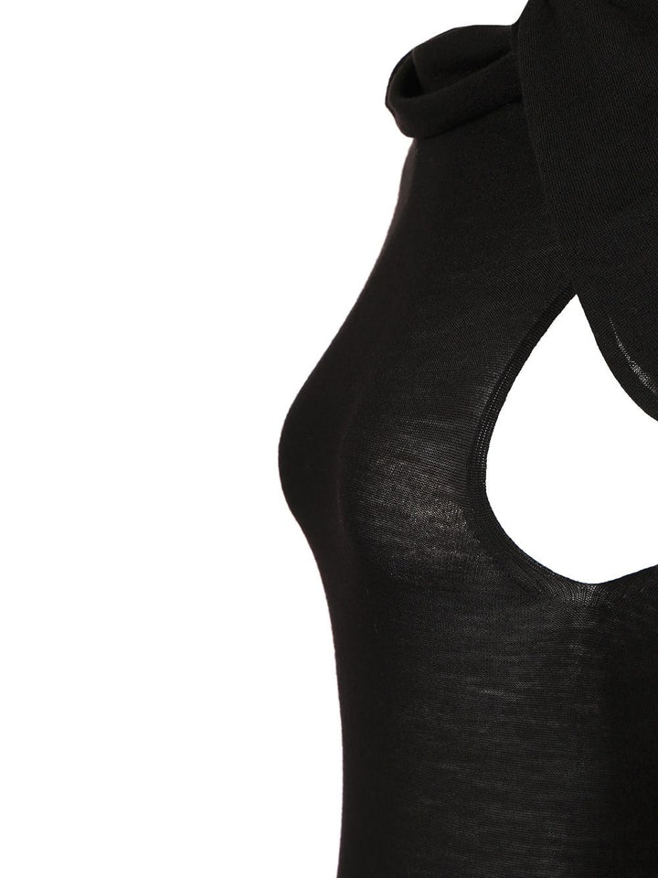 Rick Owens Long Dress In Light Wool Tops - Black | 06ae47a2b3766f980e8caae0e566dbf24022754d