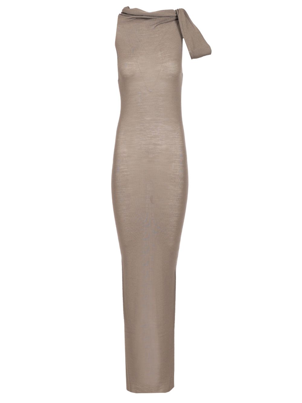 Rick Owens Long Dress In Light Wool Tops - Beige | 11f8ebca852be23f780f6f75390e937f1d33b0b1