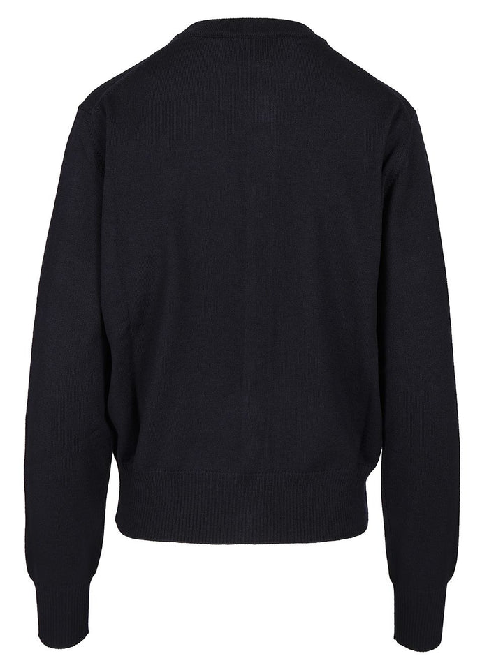 Ami Extrafine Wool Cardigan Knitwear - Blue | 21e9a089086f1a39da934de4c40c3bb6cd13fa5a