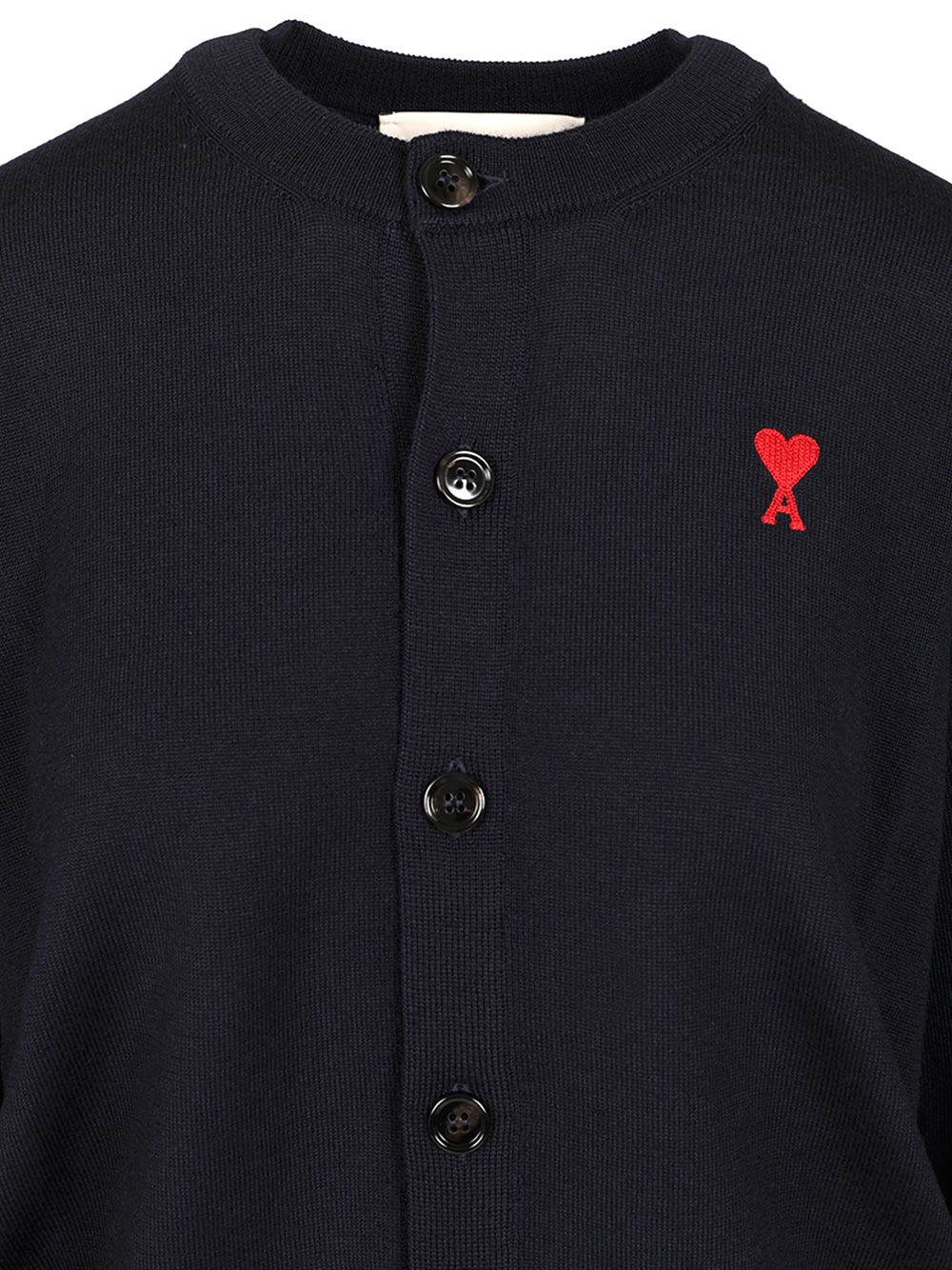 Ami Extrafine Wool Cardigan Knitwear - Blue | 637247b8dba8c9012e6b6e8d202022b5cc7a2b48