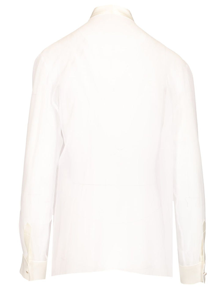 Dolce & Gabbana Chiffon Shirt Shirts - White | 52cb8250d24982cad7d3123bdf434c303adcf9e6