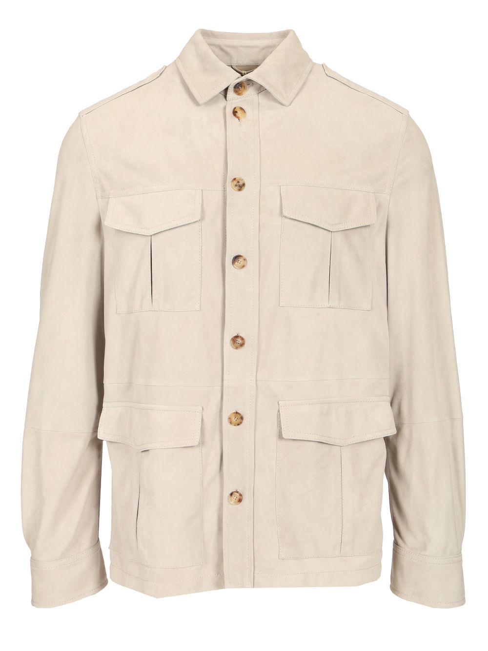 Brunello Cucinelli Suede Safari Jacket Jackets - Beige | feb4f0187710e23897a0ca48e3d6c057cef30329