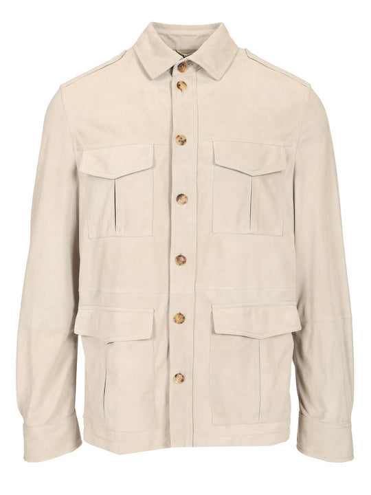 Suede Safari Jacket Jackets Beige