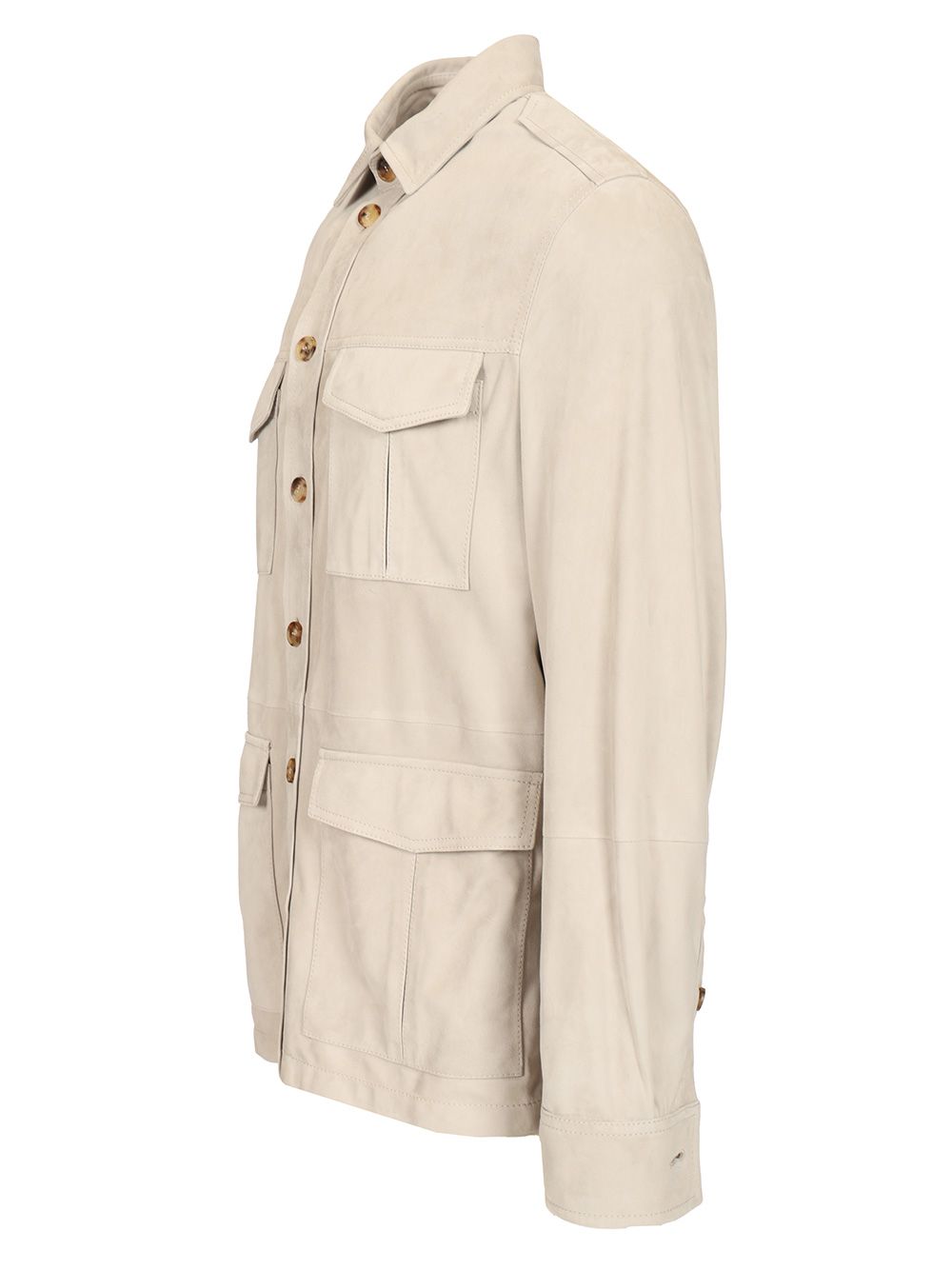 Brunello Cucinelli Suede Safari Jacket Jackets - Beige | b85ab22be42189400c1a26b0d6eb20c38295a97d