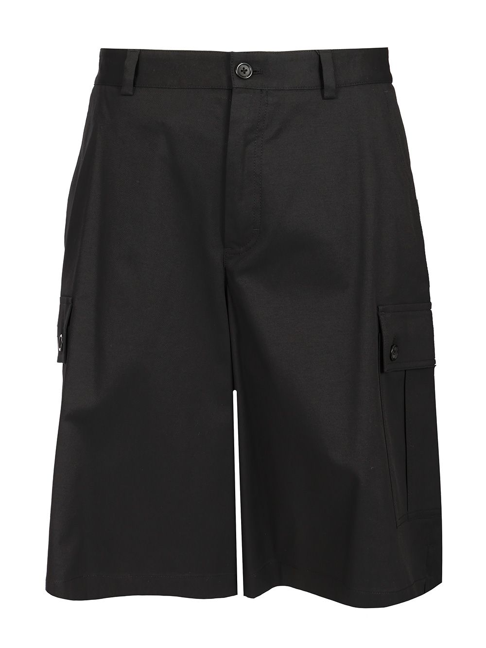 Dolce & Gabbana Cotton Gabardine Cargo Bermuda Trousers - Black | 62eeda21c89935b1d4eb49568412f826bb0c723e
