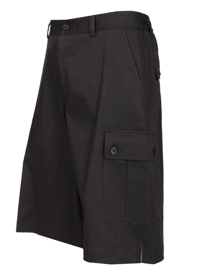 Dolce & Gabbana Cotton Gabardine Cargo Bermuda Trousers - Black | 8a344543f19d3dc8e524895f3c8aa44aca00f950