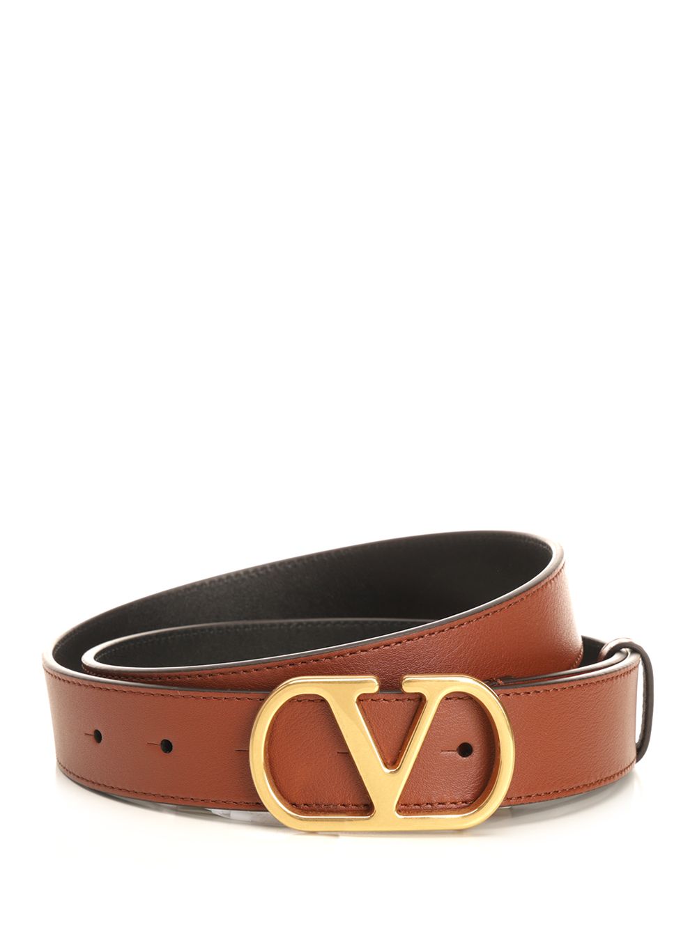 Valentino Garavani Vlogo Signature Belt Belts - Brown | 5f14dfe845ced2481047ee6948092a348f6f7989