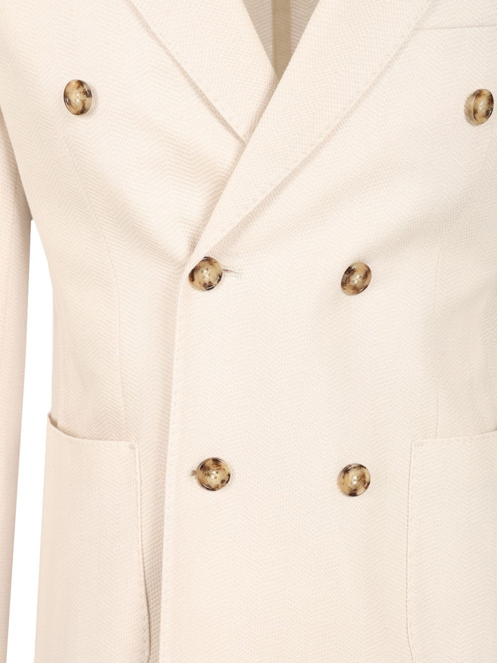 Al Duca D'Aosta Unlined Double-Breasted Jacket Jackets - White | 40bfc3818f0907f80f0313d7f67150237c8d69ec