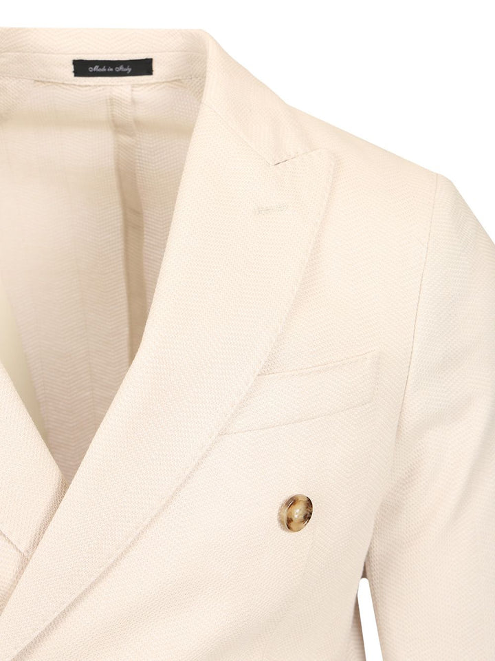 Al Duca D'Aosta Unlined Double-Breasted Jacket Jackets - White | b2f9a5a3a0db47987fa1a310a6b3c7a275bf4e01