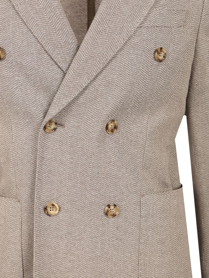 Al Duca D'Aosta Unlined Double-Breasted Jacket Jackets - Brown | c632ff210aba4b7f420433bdb998bb074771a265