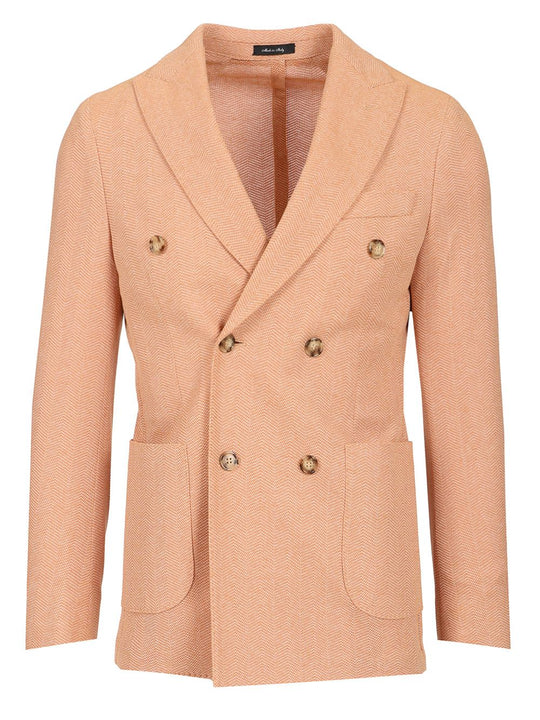 Unlined Double-Breasted Jacket Jackets Orange