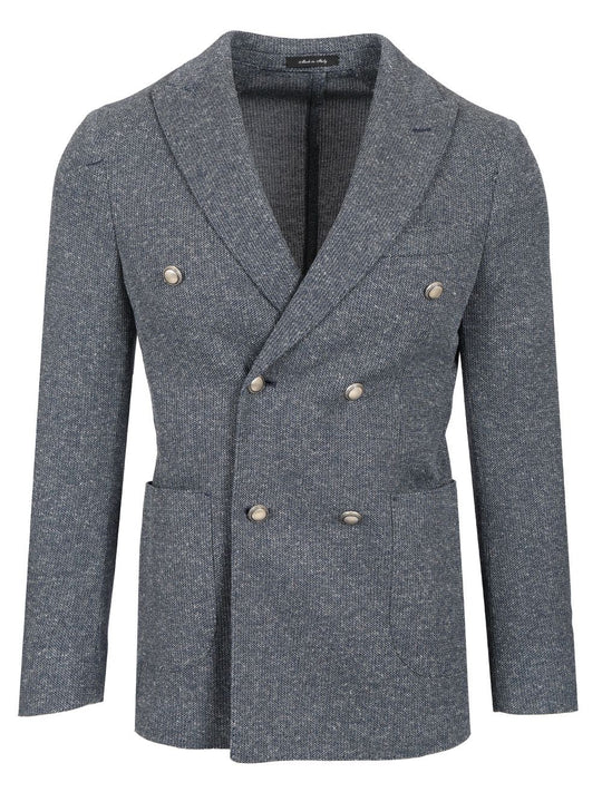 Unlined Double-Breasted Jacket Jackets Blue
