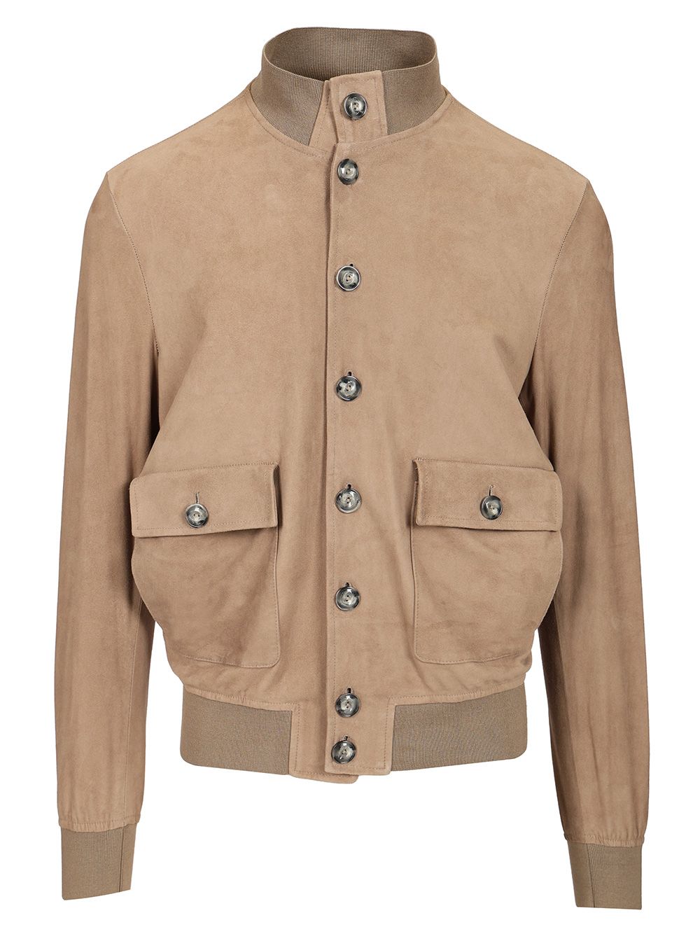 Al Duca D'Aosta 1902 Beige Suede Jacket Knitwear - Beige | 7a0be8c034afeda70cbdcd2d7a3f27b6082edbbc