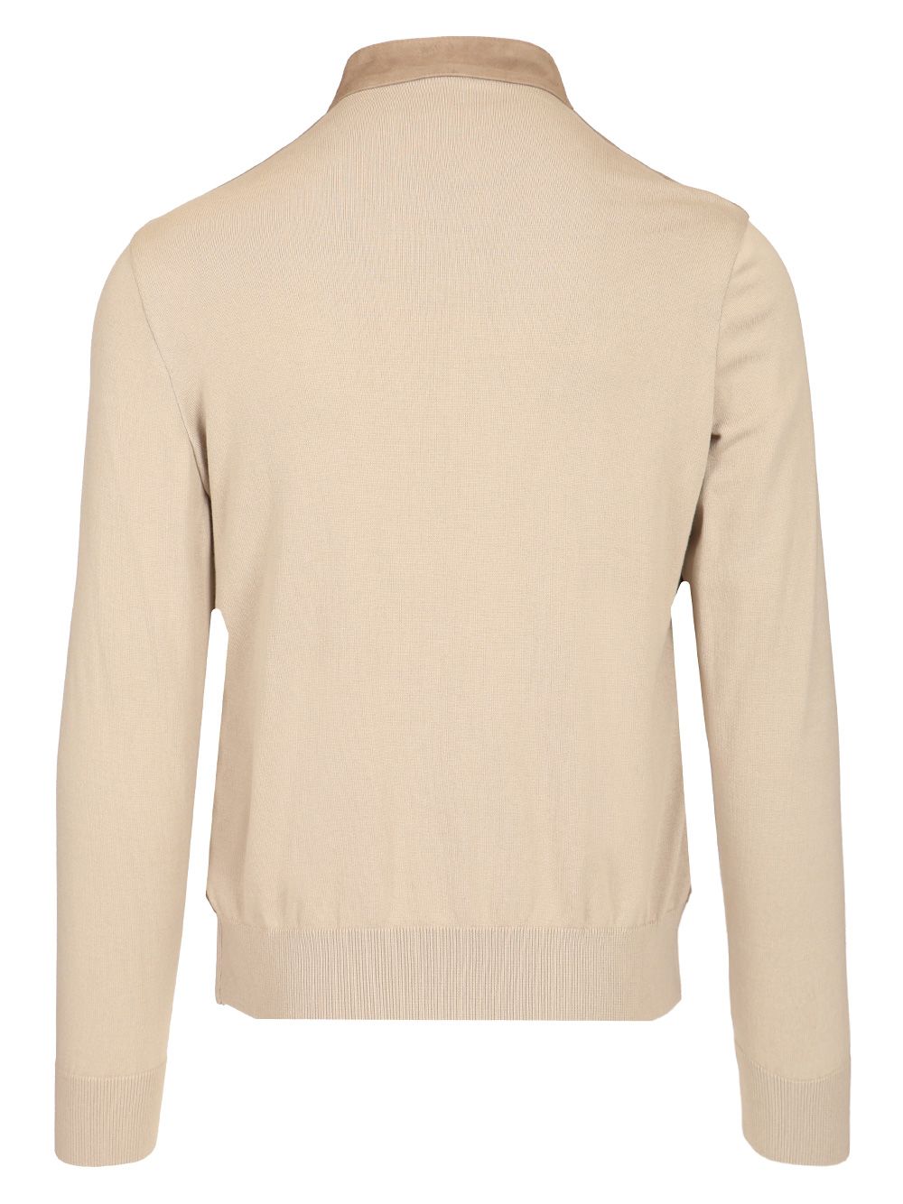 Al Duca D'Aosta 1902 Suede Jacket With Knitted Sleeves Knitwear - Beige | f9296fd7c7708d21d9220e576ff0d49cba3b80dd