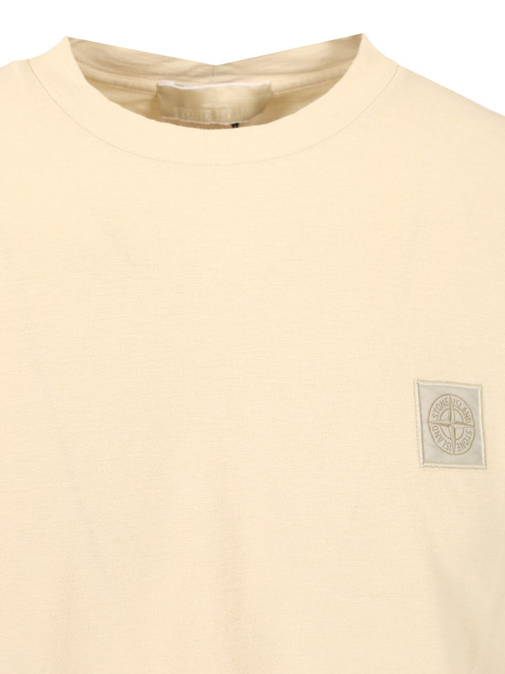 Stone Island Cotton T-Shirt - Beige | 461ee923a3fe10d6d3a6fff8d61c11ca05d21bd8