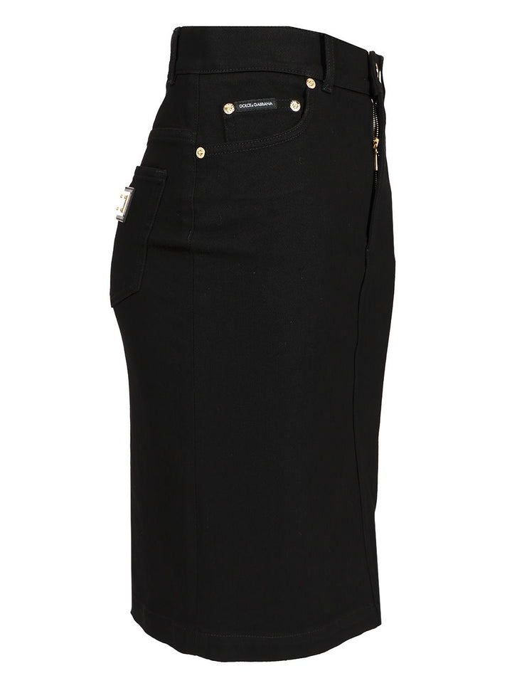 Dolce & Gabbana Denim Midi Skirt Skirts - Black | 389fc0602b32cdb0f8dac308cecbfff2b352ce5a