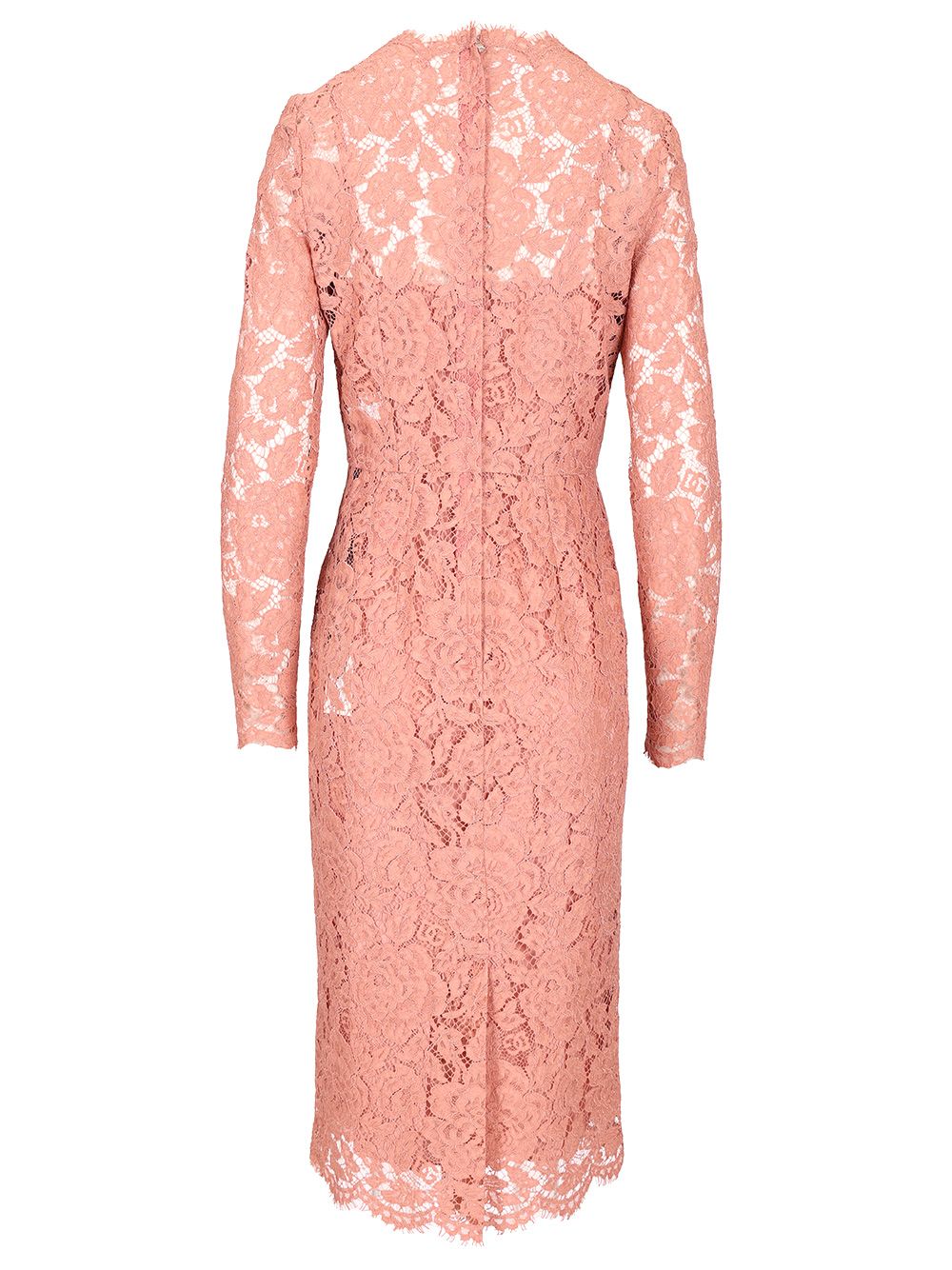 Dolce & Gabbana Lace Pencil Longuette Dress Dresses - Rose | 955b3327eb2fedab86ba0af2b230b7e92557d971