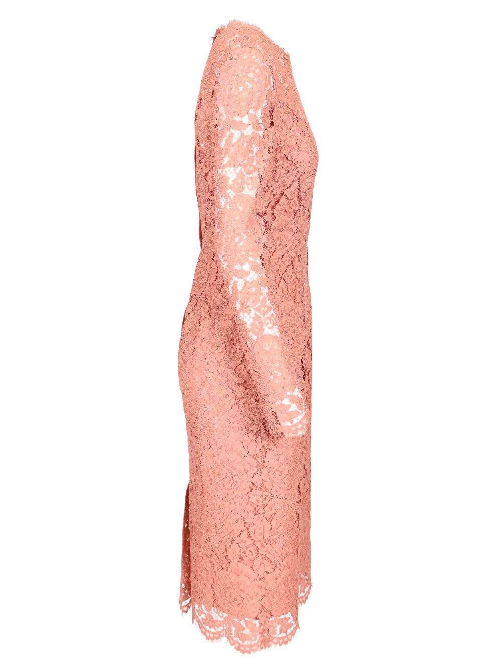 Dolce & Gabbana Lace Pencil Longuette Dress Dresses - Rose | 538bffaf9a3af69f3b3b592a2a202ce53e9e436f