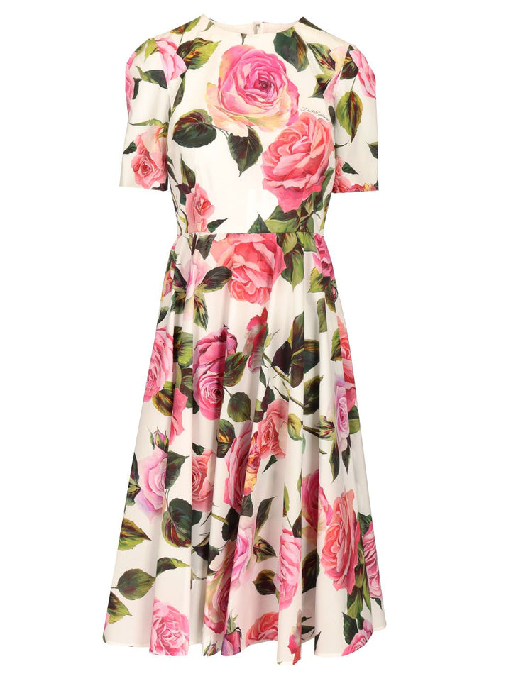 Dolce & Gabbana Rose Print Cotton Dress Dresses - Multicolor | a3b5cc21389662148a72344cf533f515a1ad5be8