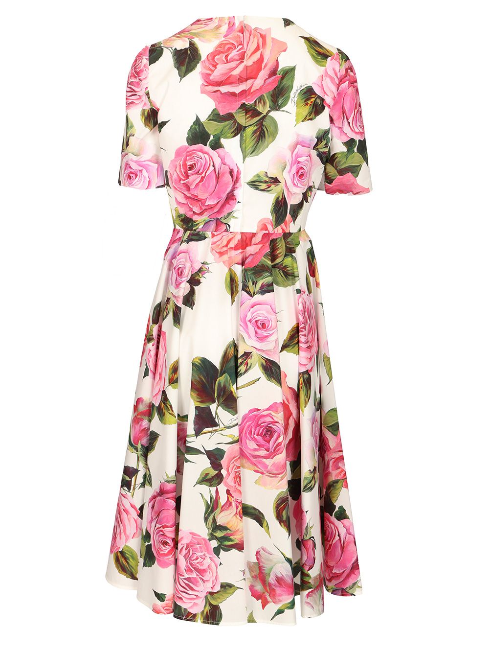 Dolce & Gabbana Rose Print Cotton Dress Dresses - Multicolor | 9ecc4956fb677f545a9df1dfd82ae3d4e6da52f7