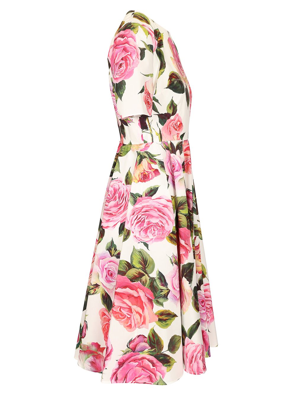 Dolce & Gabbana Rose Print Cotton Dress Dresses - Multicolor | 04aa034a4ea5c931167adc1fae3fabfa6b099a76