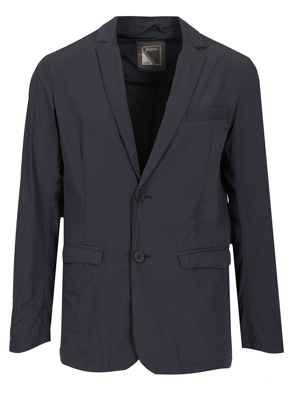 Herno Nylon Single-Breasted Blazer Jackets - Blue | aec2f5c5351cc108838eb7acde959c96bf029cbf