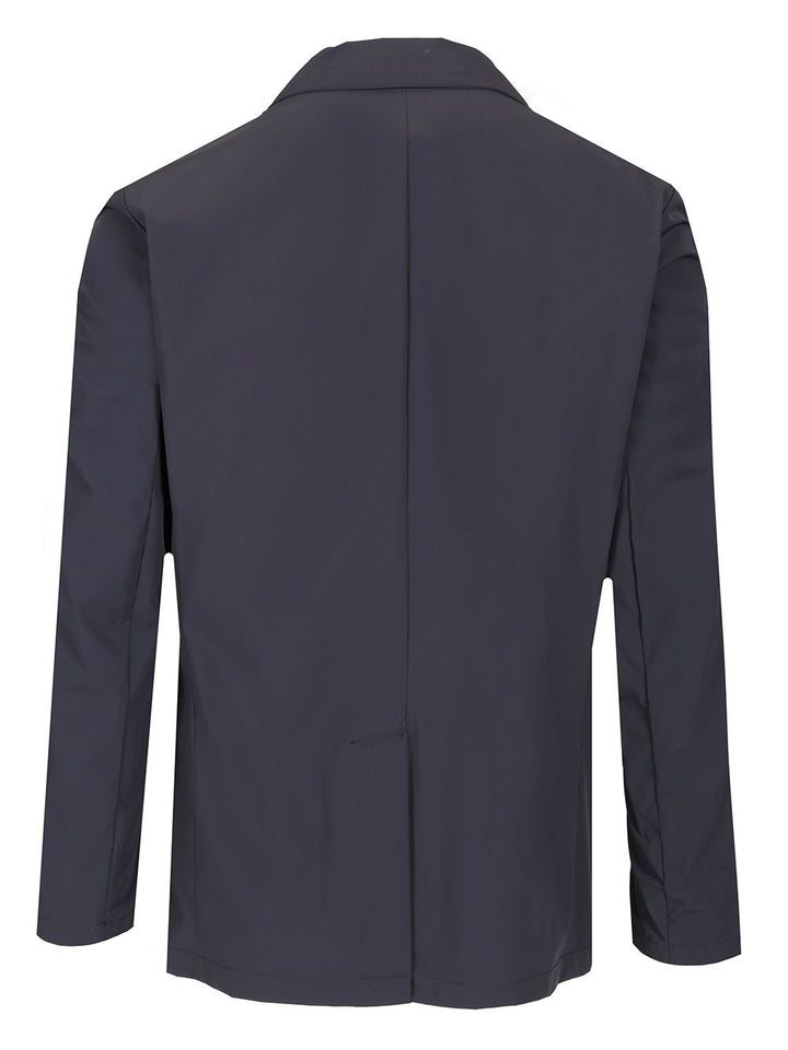 Herno Nylon Single-Breasted Blazer Jackets - Blue | 40dabab4e7582eda6dbe763f51ee5e1f0a797fa7