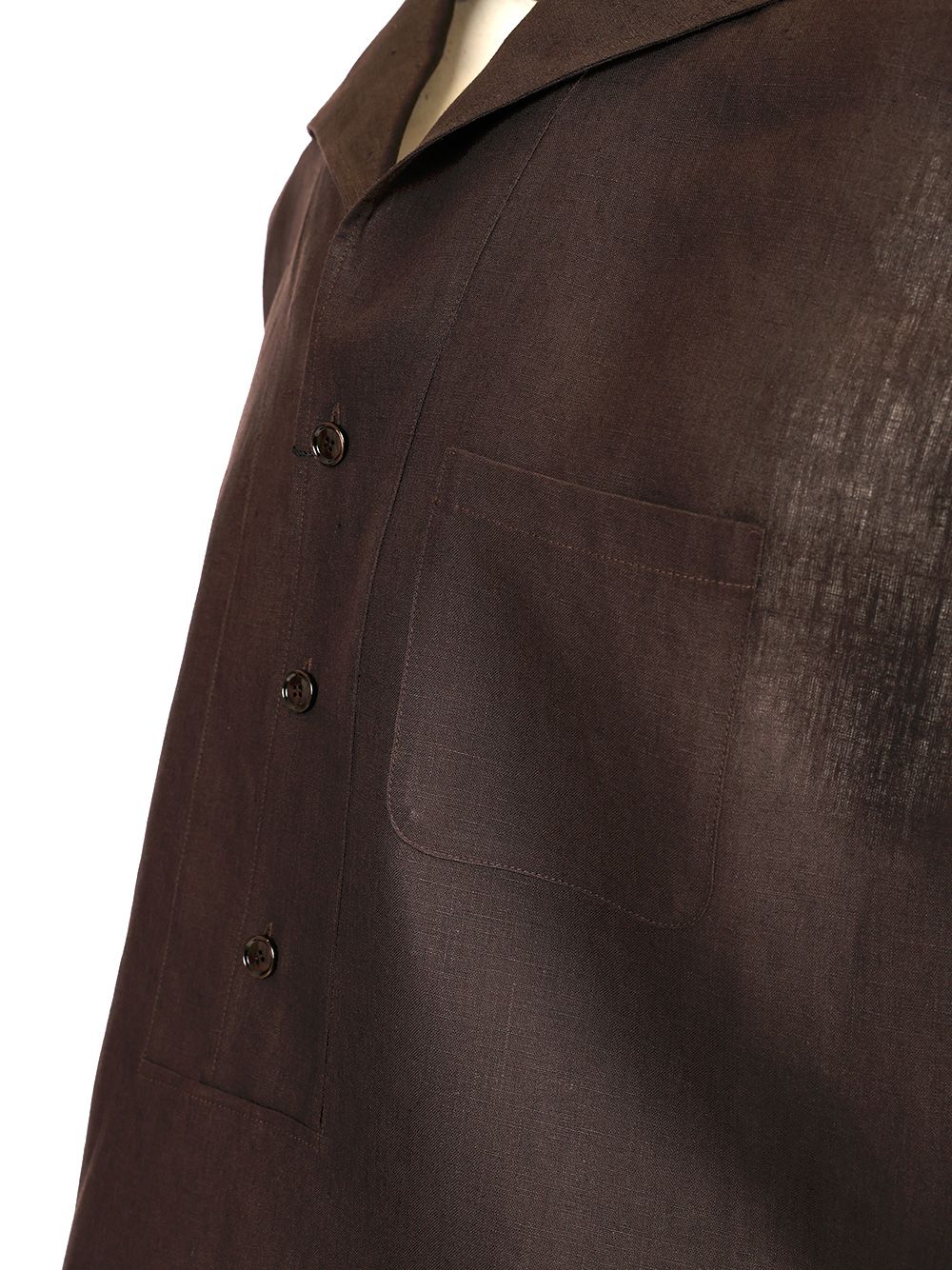 Dolce & Gabbana Three-Button Sleeveless Linen Shirt Shirts - Brown | 0c60c9486879cd5337a6d3cf630ab97ce6422071