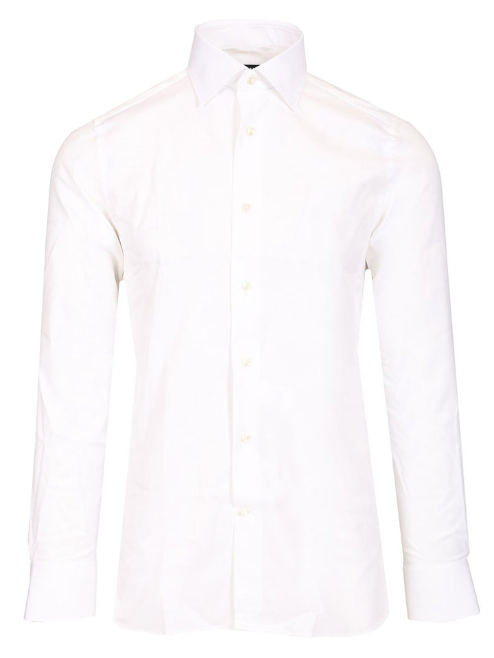 Ermenegildo Zegna Stretch Cotton Shirt Shirts - White | b956171e19350fafe2b1a4a1a7e9343726192a49