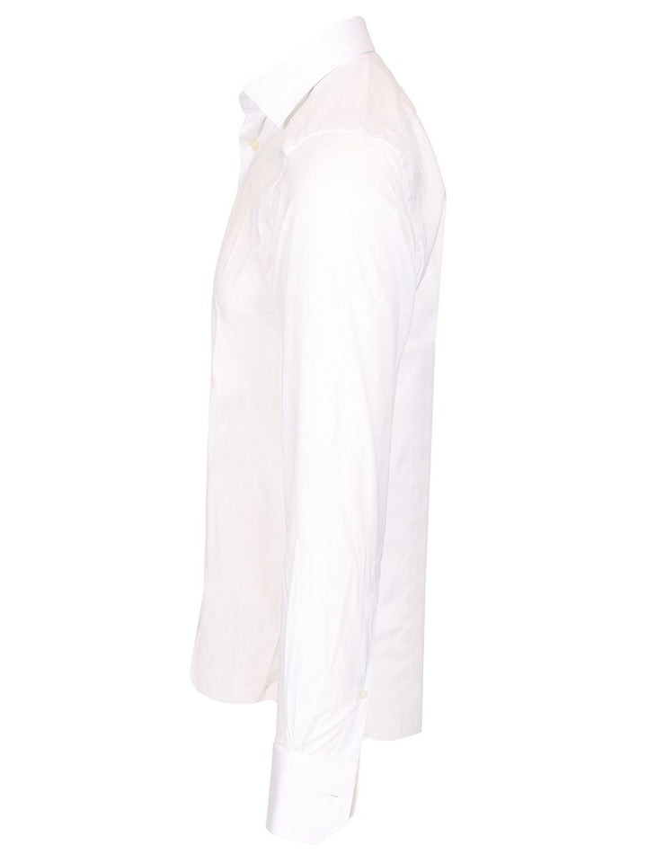 Ermenegildo Zegna Stretch Cotton Shirt Shirts - White | 7bbe96ee858654283534eec2e32627aaa6ab95e5